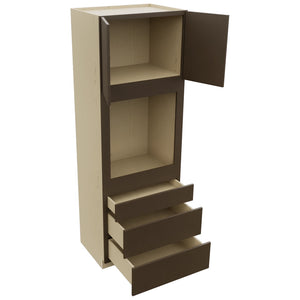 Fabuwood Luxe Canyon Oak OC3396S Tall Oven Cabinet Single, Open View