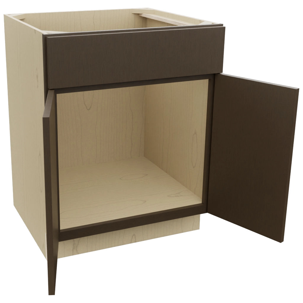 Fabuwood Luxe Canyon Oak SB27 Base Sink Cabinet, Open View