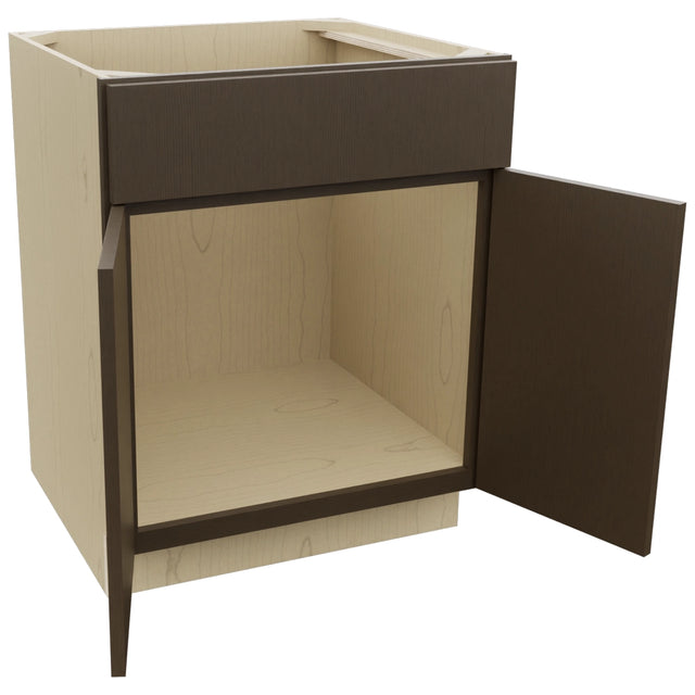 Fabuwood Luxe Canyon Oak SB27 Base Sink Cabinet, Open View