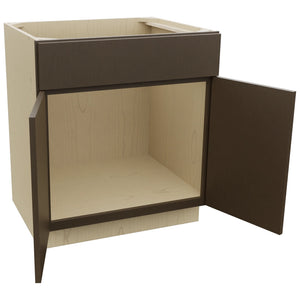 Fabuwood Luxe Canyon Oak SB30 Base Sink Cabinet, Open View