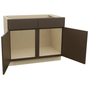 Fabuwood Luxe Canyon Oak SB42 Base Sink Cabinet, Open View