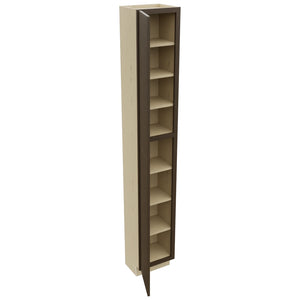 Fabuwood Luxe Canyon Oak TP151296 Tall Pantry Cabinet, Open View