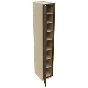 Fabuwood Luxe Canyon Oak TP152496 Tall Pantry Cabinet, Open View