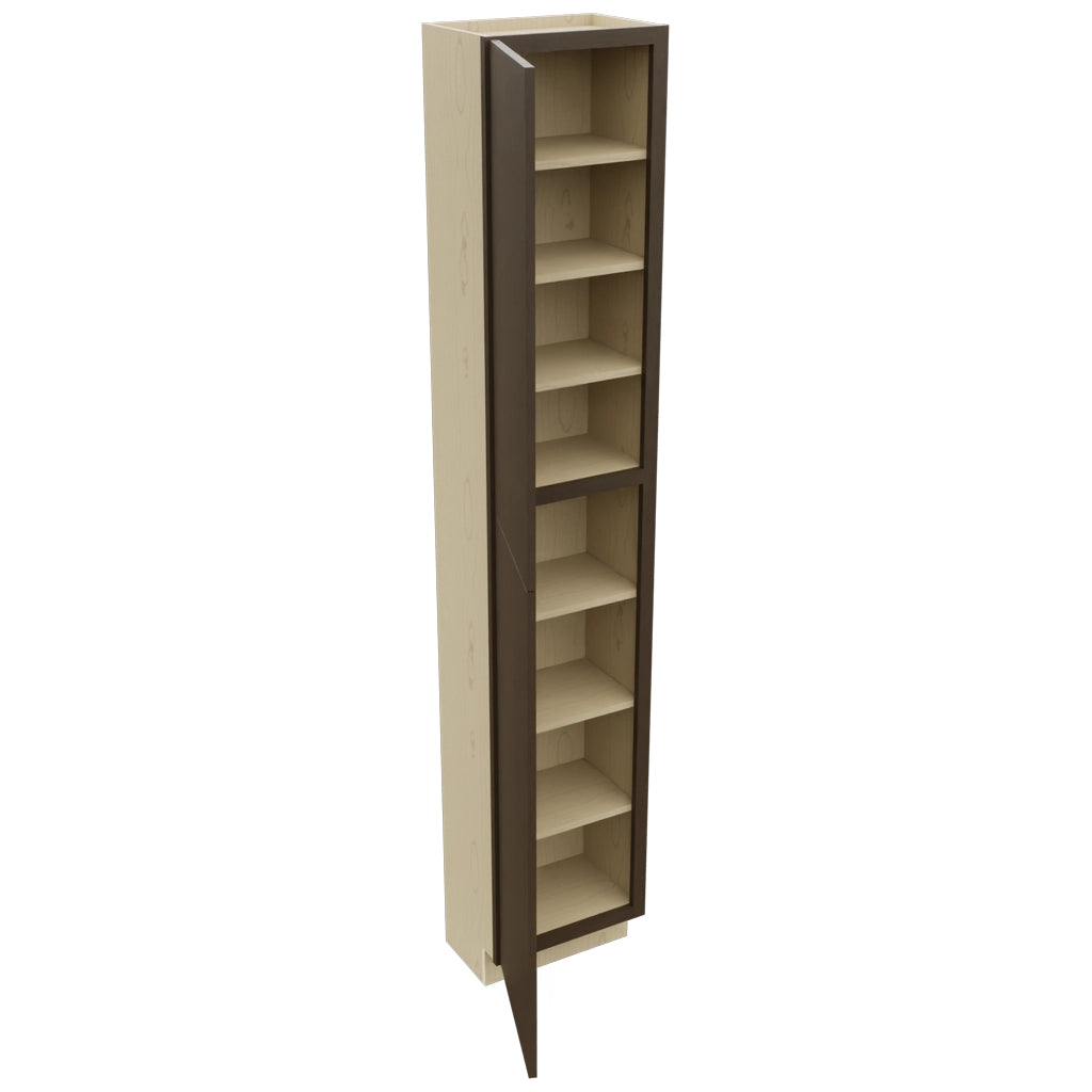 Fabuwood Luxe Canyon Oak TP181296 Tall Pantry Cabinet, Open View