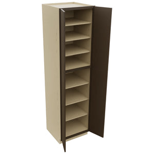 Fabuwood Luxe Canyon Oak TP242493 Tall Pantry Cabinet, Open View