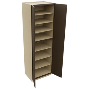 Fabuwood Luxe Canyon Oak TP302496 Tall Pantry Cabinet, Open View