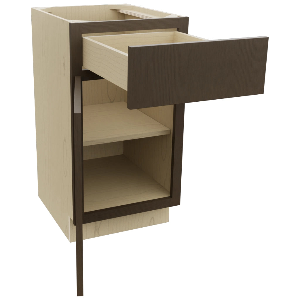 Fabuwood Luxe Canyon Oak VB18-34 Vanity Base Standard Cabinet, Open View