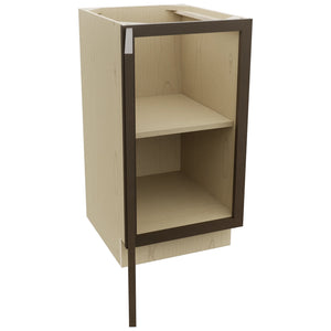 Fabuwood Luxe Canyon Oak VB18FD Vanity Base Full Height Cabinet, Open View