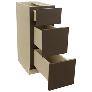 Fabuwood Luxe Canyon Oak VDB12-34 Vanity Drawer Cabinet, Open View