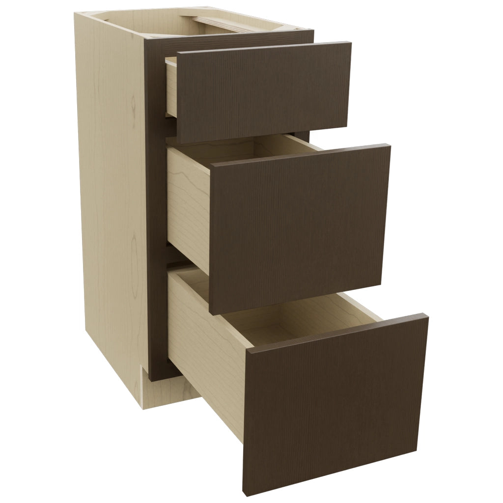 Fabuwood Luxe Canyon Oak VDB15-34 Vanity Drawer Cabinet, Open View