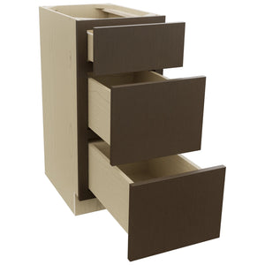 Fabuwood Luxe Canyon Oak VDB15-34 Vanity Drawer Cabinet, Open View