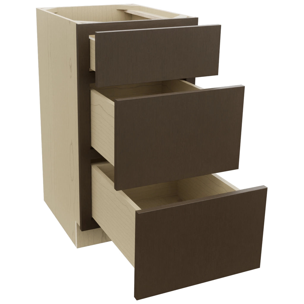 Fabuwood Luxe Canyon Oak VDB18-34 Vanity Drawer Cabinet, Open View