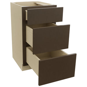 Fabuwood Luxe Canyon Oak VDB18-34 Vanity Drawer Cabinet, Open View