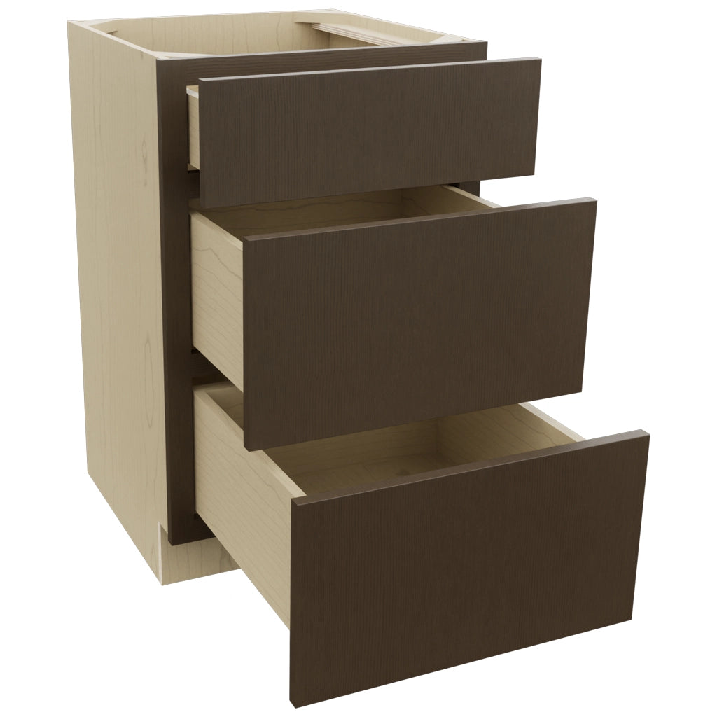 Fabuwood Luxe Canyon Oak VDB21-34 Vanity Drawer Cabinet, Open View