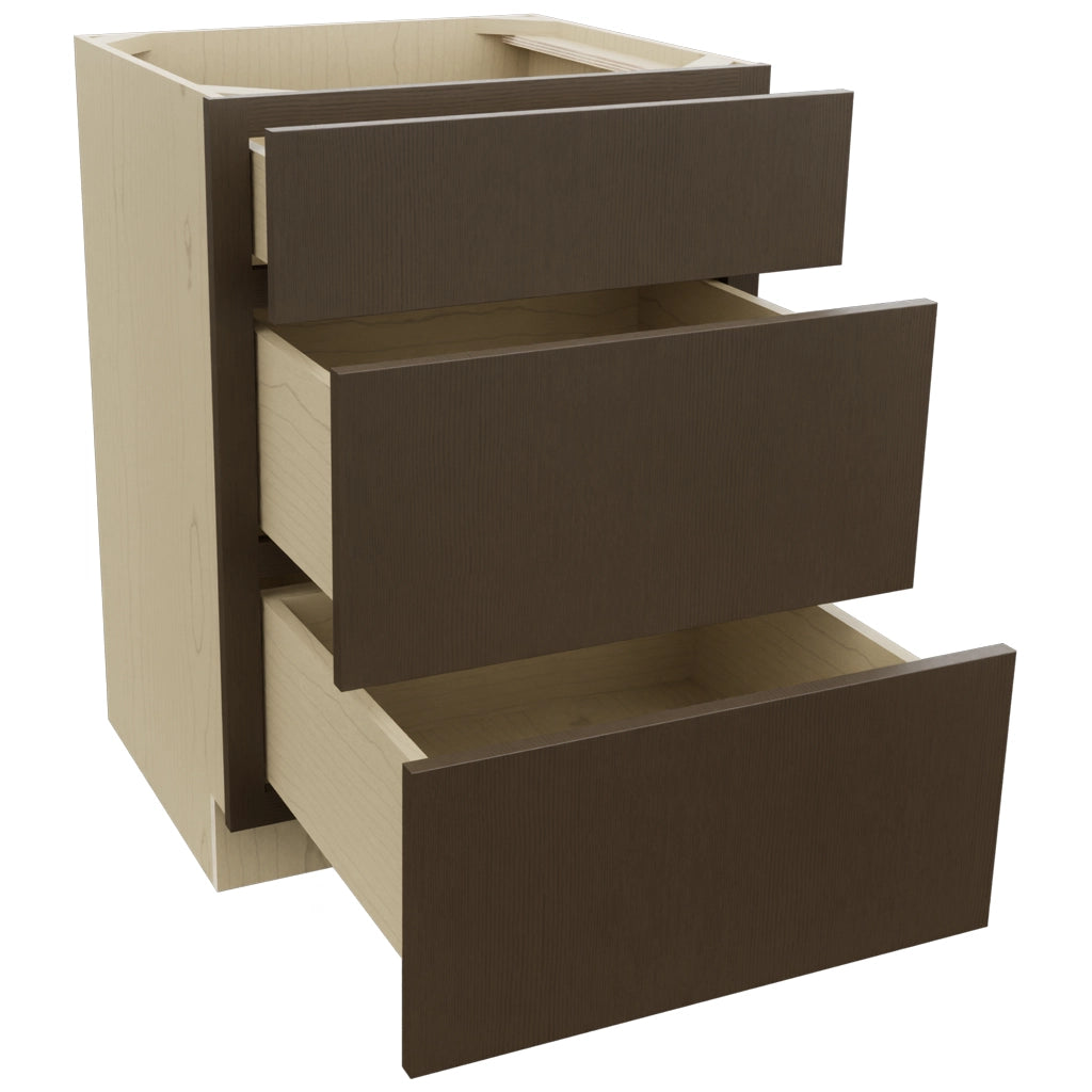 Fabuwood Luxe Canyon Oak VDB24-34 Vanity Drawer Cabinet, Open View