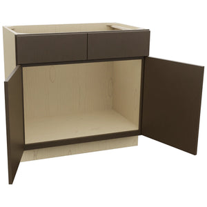 Fabuwood Luxe Canyon Oak VSB36-34 Vanity Sink Cabinet, Open View