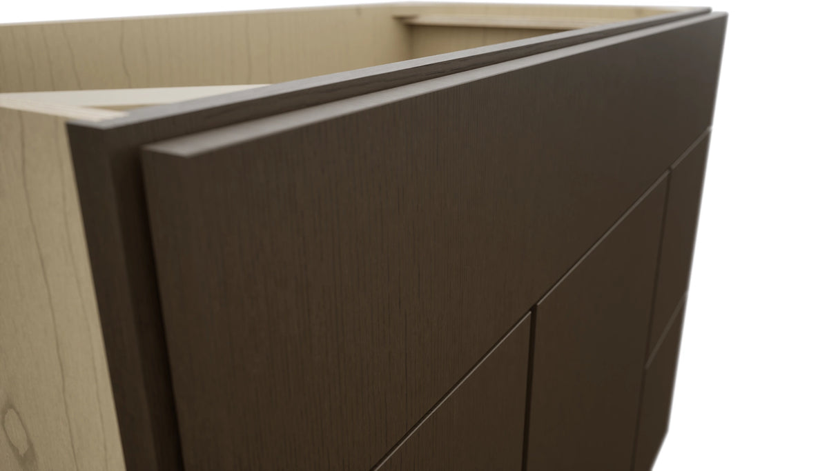 Fabuwood Luxe Canyon Oak VSD30DL Vanity Combo Cabinet, Detail View