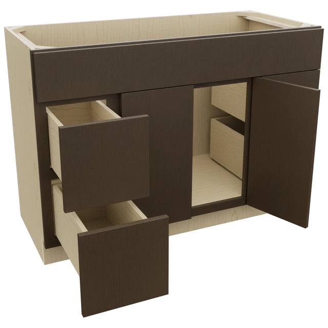 Fabuwood Luxe Canyon Oak VSD30DR Vanity Combo Cabinet, Open View