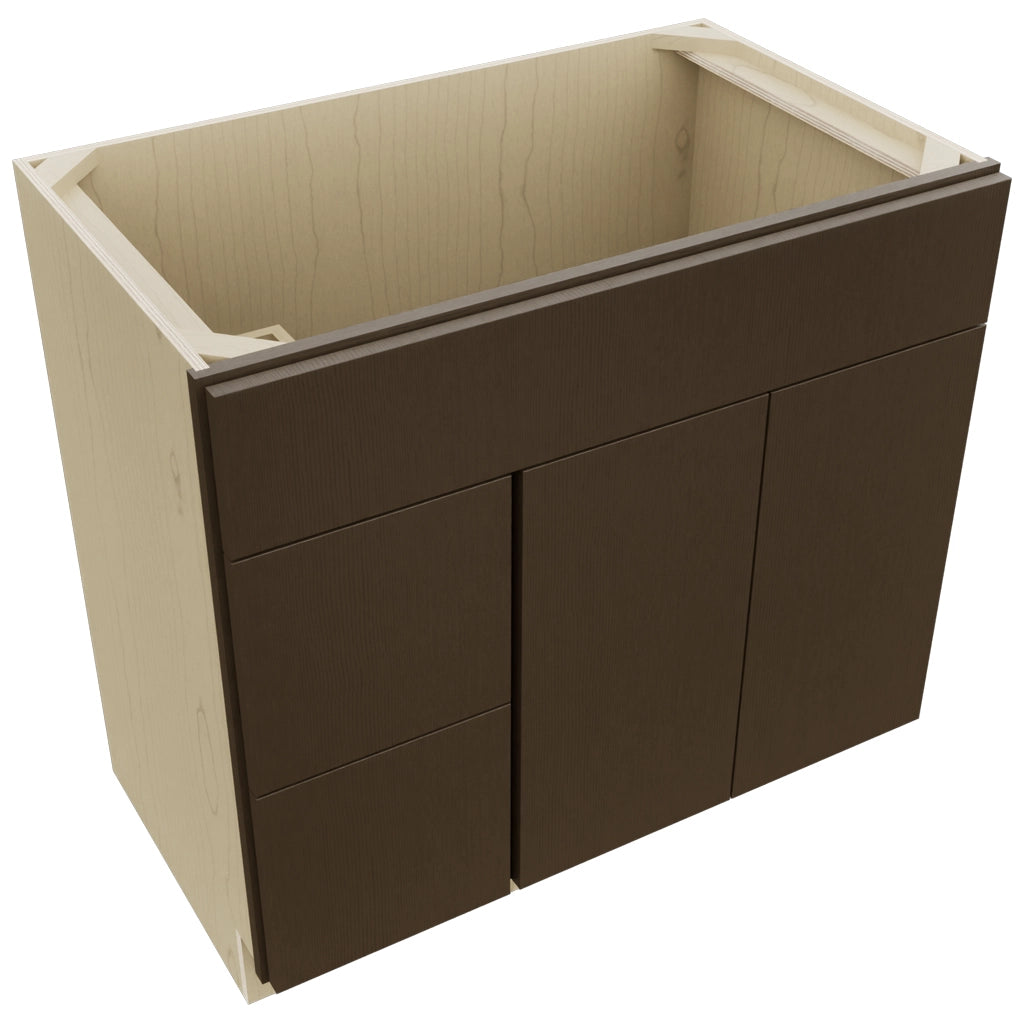 Fabuwood Luxe Canyon Oak VSD42 Vanity Combo Cabinet, Top View