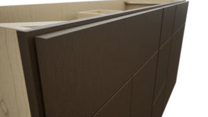 Fabuwood Luxe Canyon Oak VSD60DOUBLE Vanity Combo Cabinet, Detail View