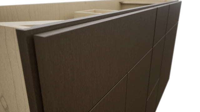 Fabuwood Luxe Canyon Oak VSD60DOUBLE Vanity Combo Cabinet, Detail View