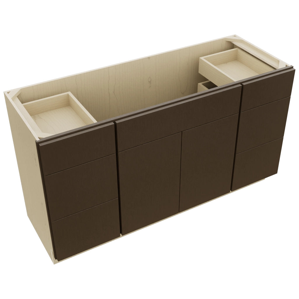 Fabuwood Luxe Canyon Oak VSD60SINGLE Vanity Combo Cabinet, Top View