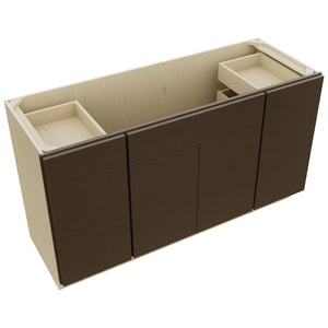 Fabuwood Luxe Canyon Oak VSD60SINGLE Vanity Combo Cabinet, Top View