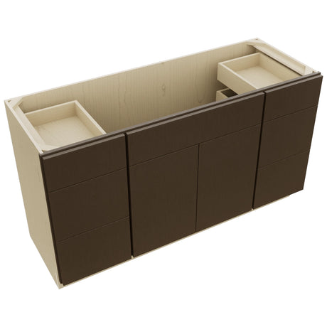 Fabuwood Luxe Canyon Oak VSD60SINGLE Vanity Combo Cabinet, Top View