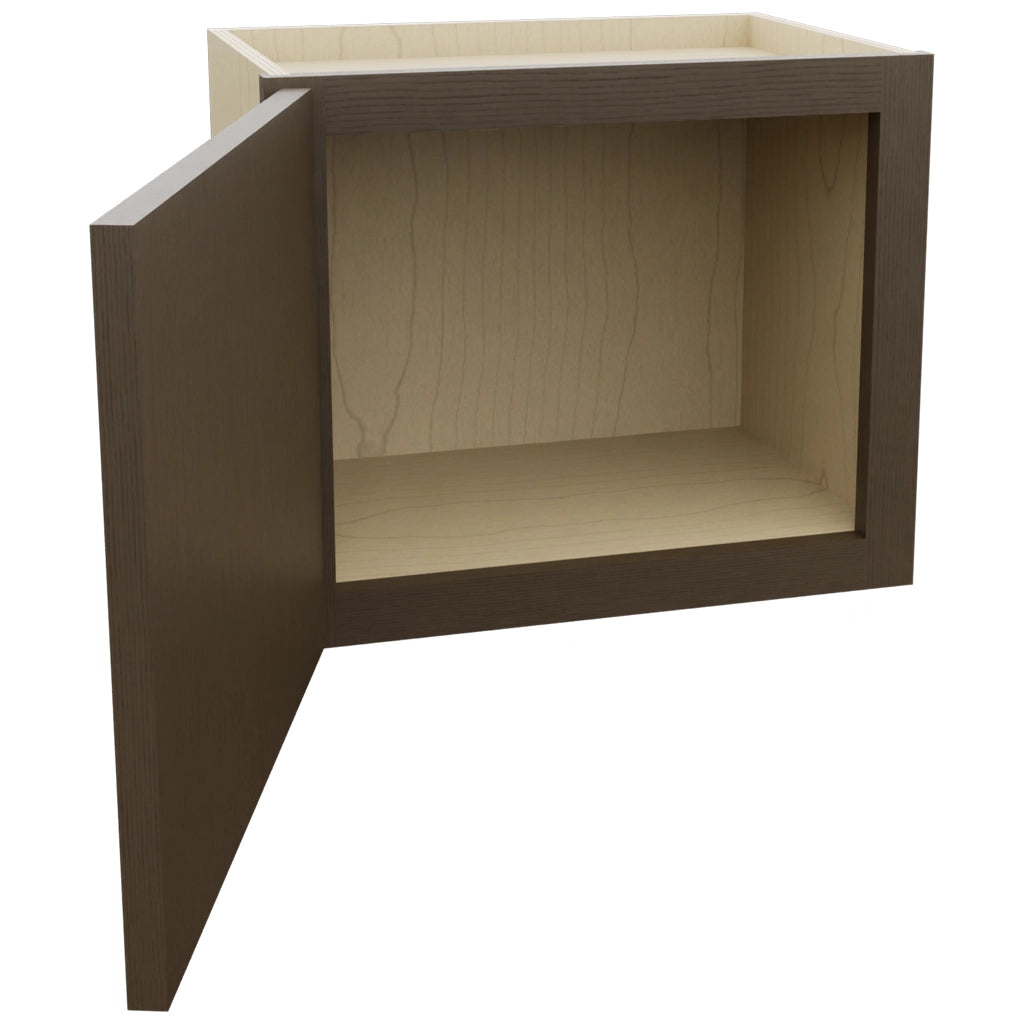 Fabuwood Luxe Canyon Oak W1815 Wall Standard Cabinet, Open View