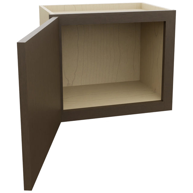 Fabuwood Luxe Canyon Oak W1815 Wall Standard Cabinet, Open View