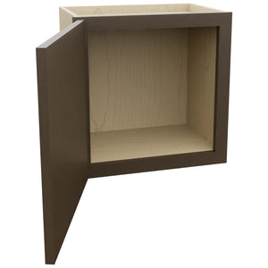 Fabuwood Luxe Canyon Oak W1818 Wall Standard Cabinet, Open View