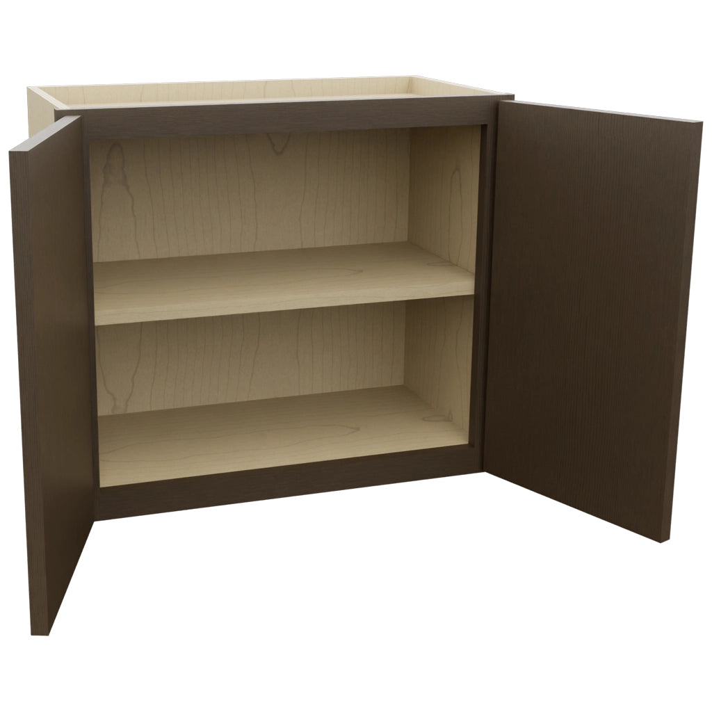 Fabuwood Luxe Canyon Oak W2421 Wall Standard Cabinet, Open View