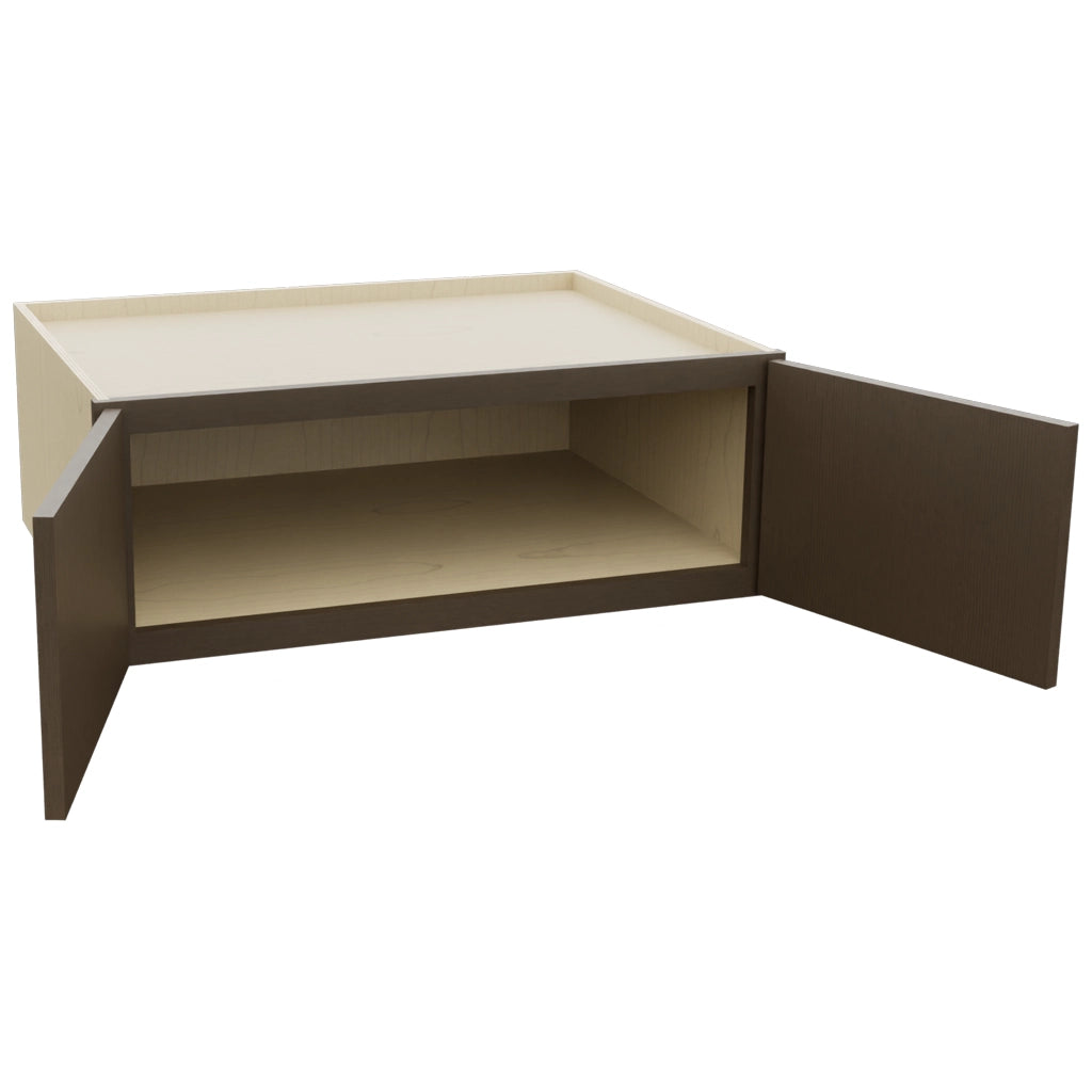 Fabuwood Luxe Canyon Oak W331224 Wall Deep Cabinet, Open View