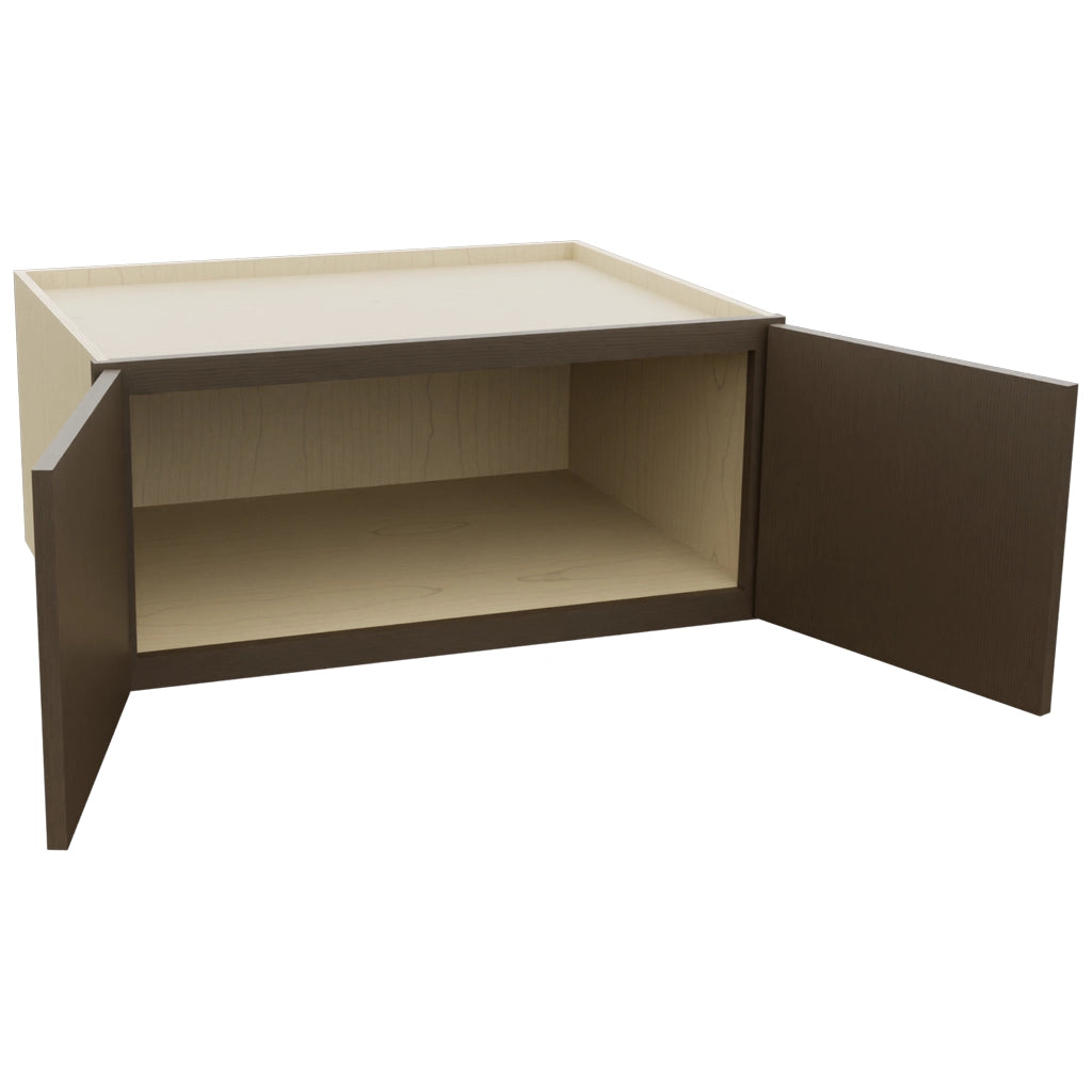 Fabuwood Luxe Canyon Oak W331524 Wall Deep Cabinet, Open View