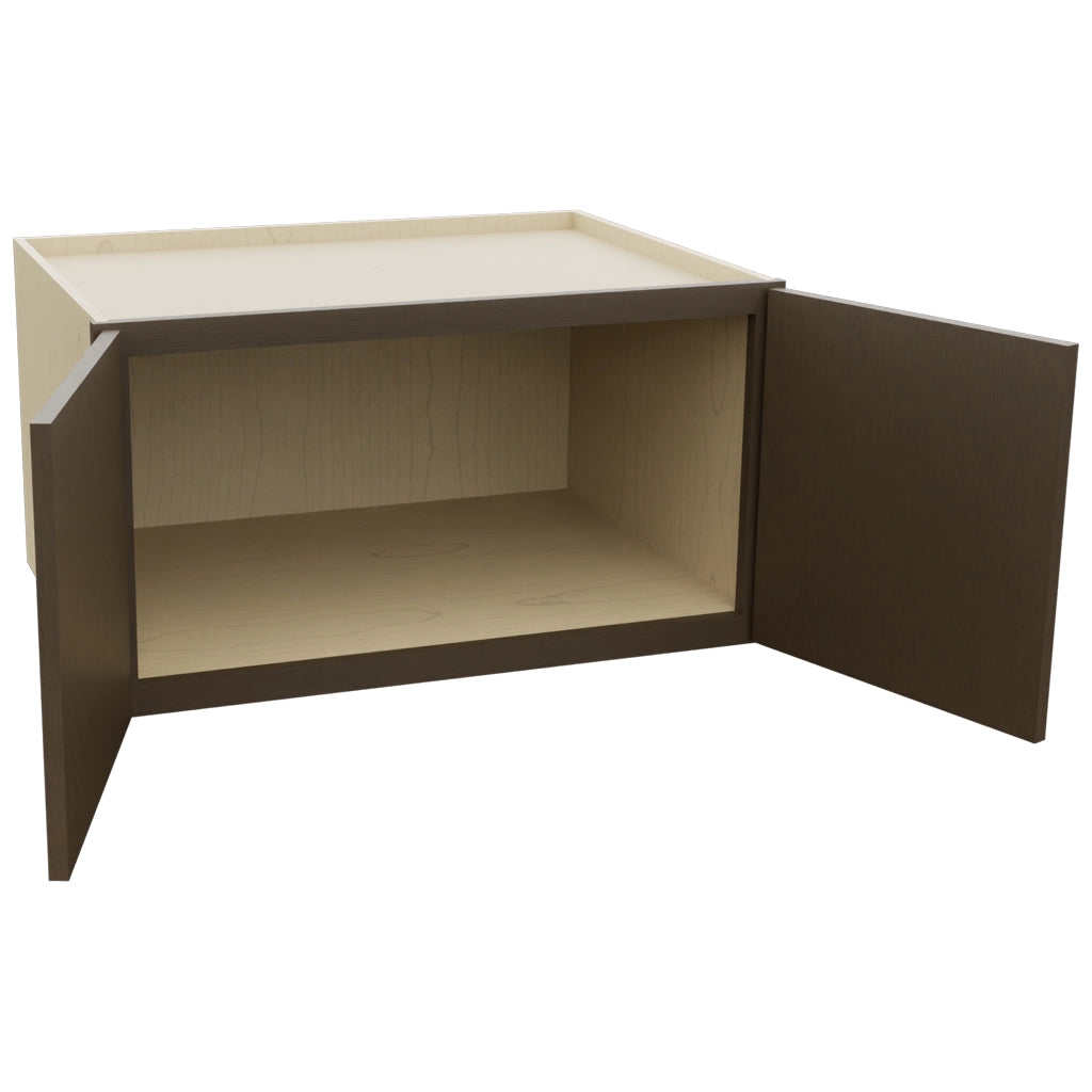 Fabuwood Luxe Canyon Oak W331824 Wall Deep Cabinet, Open View
