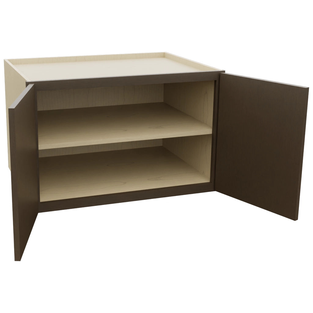 Fabuwood Luxe Canyon Oak W332124 Wall Deep Cabinet, Open View