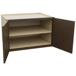 Fabuwood Luxe Canyon Oak W332124 Wall Deep Cabinet, Open View