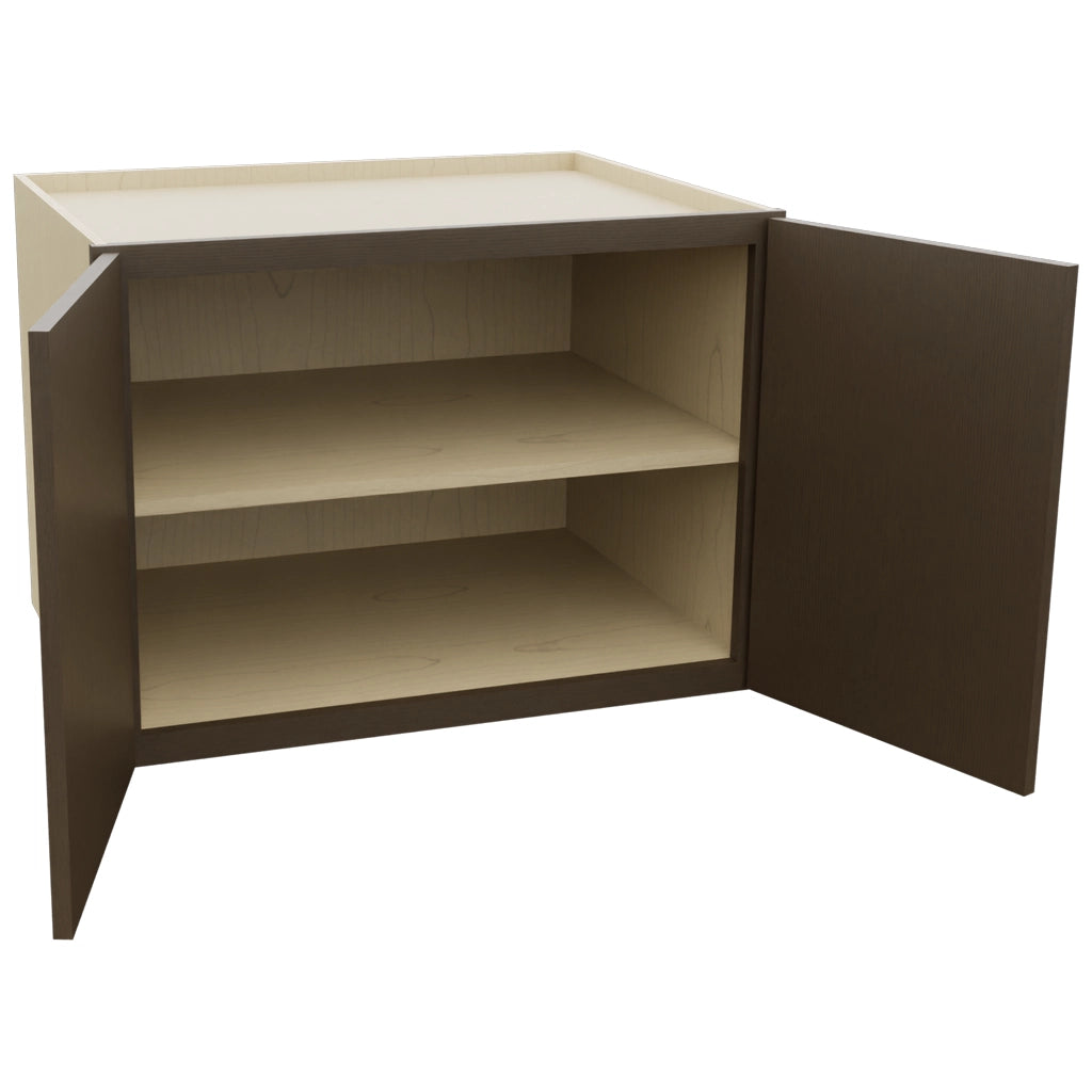 Fabuwood Luxe Canyon Oak W332424 Wall Deep Cabinet, Open View