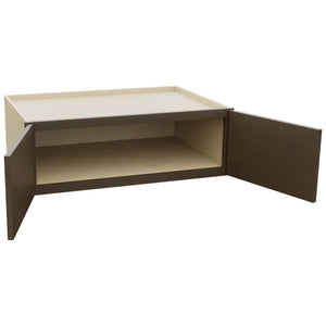 Fabuwood Luxe Canyon Oak W361224 Wall Deep Cabinet, Open View