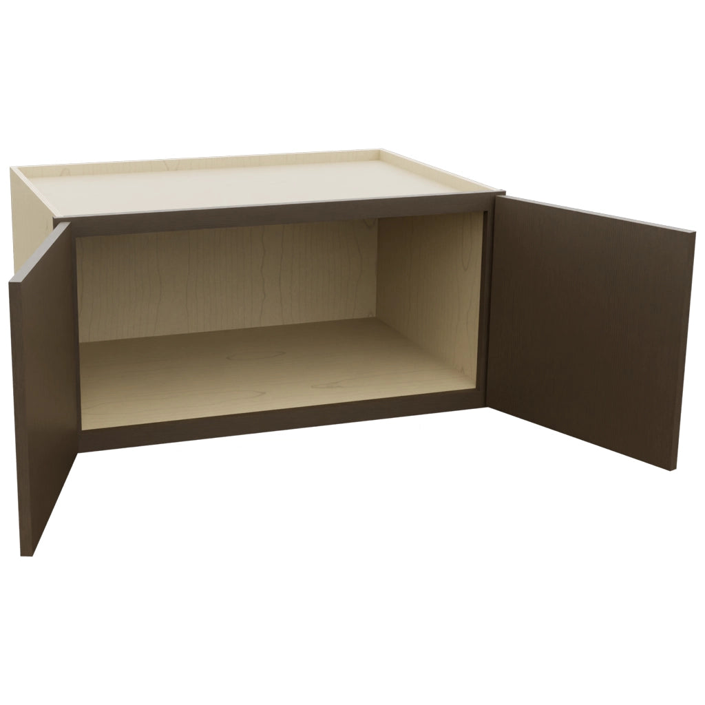 Fabuwood Luxe Canyon Oak W361824 Wall Deep Cabinet, Open View