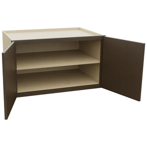 Fabuwood Luxe Canyon Oak W362124 Wall Deep Cabinet, Open View