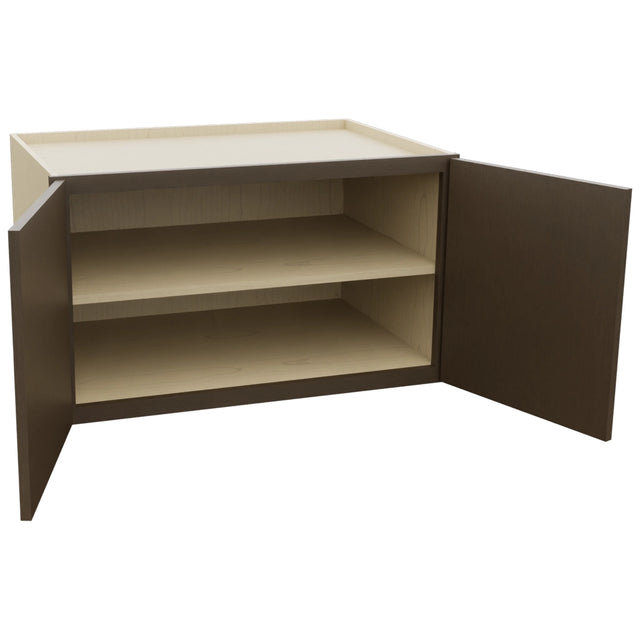 Fabuwood Luxe Canyon Oak W362124 Wall Deep Cabinet, Open View