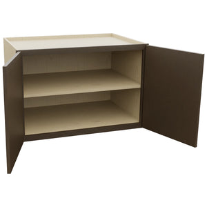 Fabuwood Luxe Canyon Oak W362424 Wall Deep Cabinet, Open View