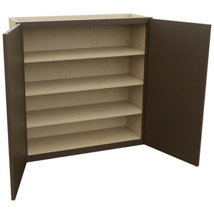 Fabuwood Luxe Canyon Oak W3636 Wall Standard Cabinet, Open View