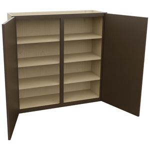 Fabuwood Luxe Canyon Oak W3939 Wall Standard Cabinet, Open View