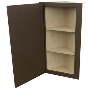 Fabuwood Luxe Canyon Oak WAE1230 Wall Angle End Cabinet, Open View