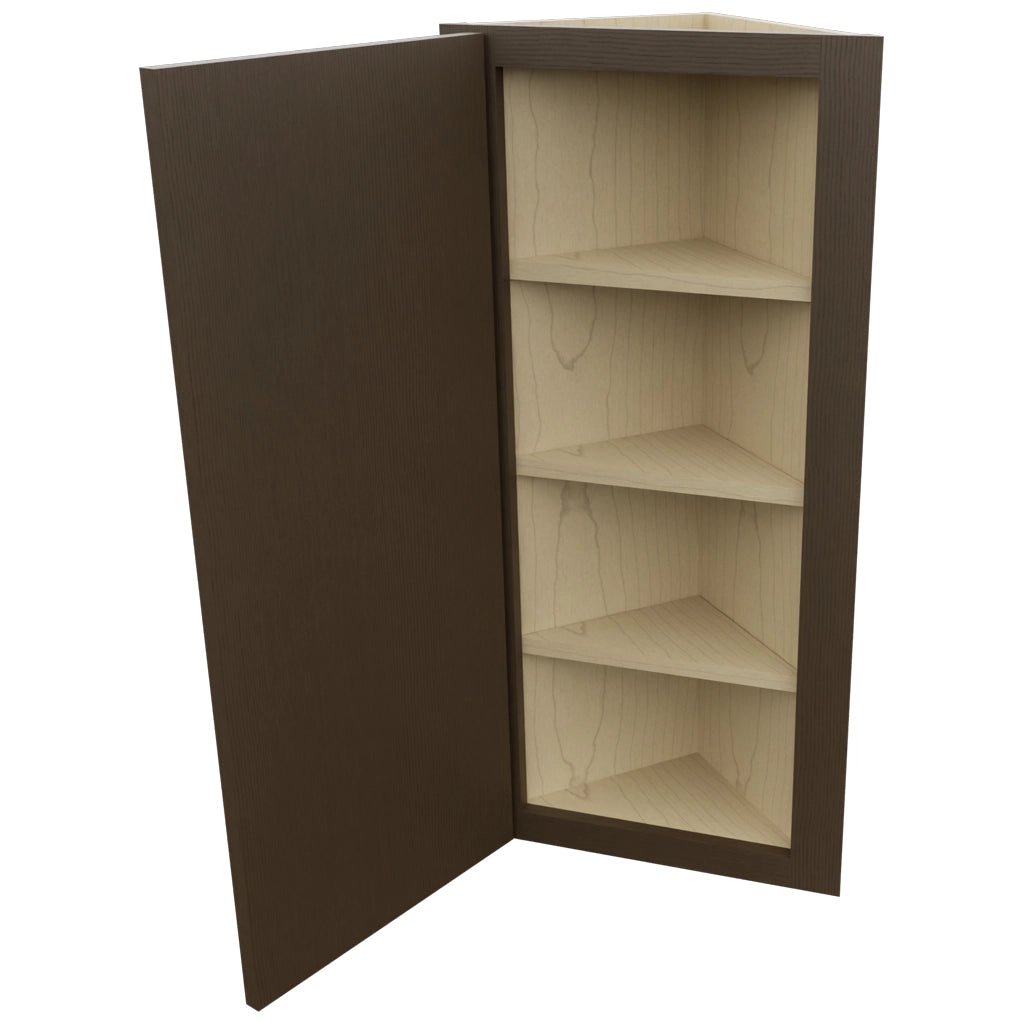 Fabuwood Luxe Canyon Oak WAE1236 Wall Angle End Cabinet, Open View
