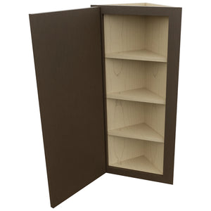 Fabuwood Luxe Canyon Oak WAE1236 Wall Angle End Cabinet, Open View