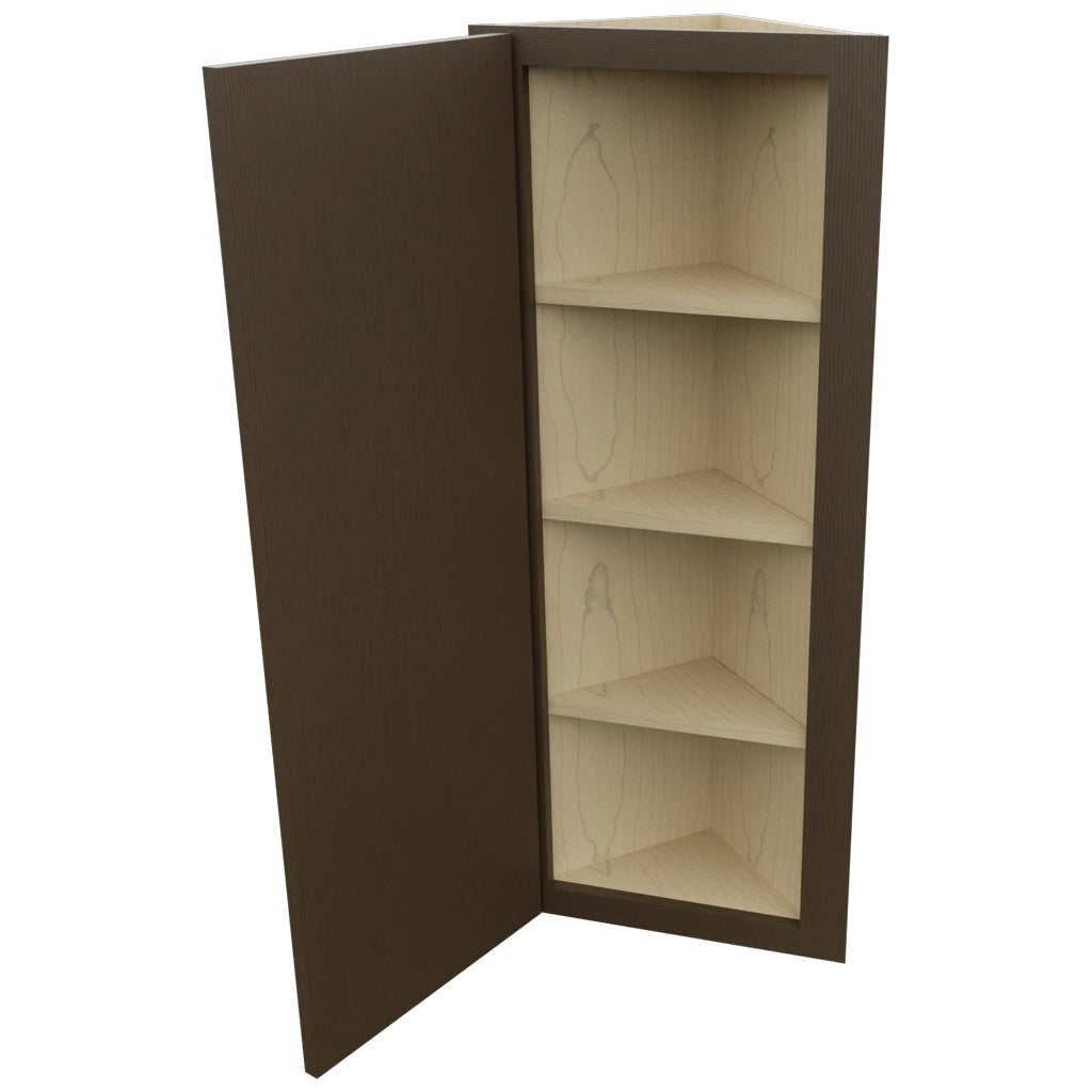Fabuwood Luxe Canyon Oak WAE1242 Wall Angle End Cabinet, Open View