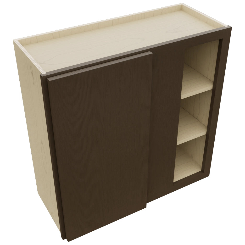 Fabuwood Luxe Canyon Oak WBC3030 Wall Corner Blind Cabinet, Top View